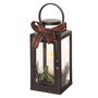 LED decoration – Christmas lantern with candle, black, 20 cm, 3x AAA, indoor, vintage, EMOS DCLV14 8592920098851
