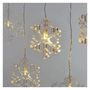 LED Christmas curtain – snowflakes, 84 cm, indoor, warm white, EMOS DCGW06 8592920104453