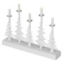 LED candlestick – Christmas trees with candles, 24 cm, 2x AA, indoor, warm white, timer, EMOS DCAW14 8592920110904