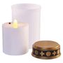 LED grave candle, 12.5 cm, 2x C, outdoor and indoor, vintage, timer, EMOS DCCV21 8592920099094