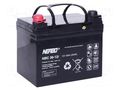 Re-battery: acid-lead; 12V; 36Ah; AGM; maintenance-free; 10.2kg NERBO ACCU-NBC36-12I