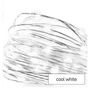LED Christmas nano chain, silver, 0.9 m, 2x AA, indoor, cool white, timer, EMOS D3AC06 8592920095263