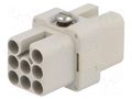 Connector: HDC; contact insert; female; 42V; PIN: 8; size A3 AMPHENOL C146-10B0080002