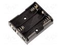 Holder; AA,R6; Batt.no: 3; soldering lugs; black COMF BH-331-3D