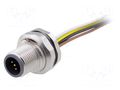 Connector: M12; socket; PIN: 5; male; cables; Thread: M16x1,5; 0.5m CONEC 43-01013
