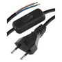 Power Cord PVC 2× 0,75mm2 with switch, 3m, black, EMOS S09273 8595025321336