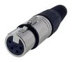 CONNECTOR, XLR MIC, RCPT, 4POS, CABLE PS000019