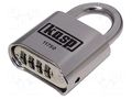 Padlock; shackle,combination code; Protection: medium (level 6) KASP KA-K11750D