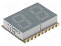 Display: LED; 7-segment; 7.62mm; 0.3"; No.char: 2; red; 8÷27mcd; SMD KINGBRIGHT ELECTRONIC KCDA03-105