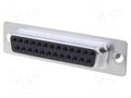 D-Sub; PIN: 25; plug; female; for cable; Type: w/o contacts; 5A; 250V ADAM TECH DB25-SR