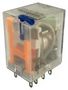 POWER RELAY, 24VAC, 10A, DPDT, SOCKET MCJQX-13F-KF2C-24VAC