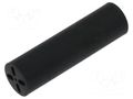 Spacer sleeve; LED; Øout: 6.5mm; ØLED: 5mm; L: 23.5mm; black; UL94V-0 KEYSTONE KEYS8931