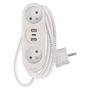 Extension Cord 2 m / 2 sockets+2×USB A+1×USB C / white / PVC / 1 mm2, EMOS P0212U 8592920129562