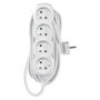 Extension Cord 5 m / 4 sockets / white / PVC / 1 mm2, EMOS P0415 8595025301093