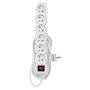 Extension Cord 5 m / 6 sockets / switch / white / PVC / 1 mm2, EMOS P1615 8595025309631