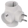 Multiple Socket 4× round, white, EMOS P0040