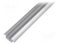 Profiles for LED modules; transparent; L: 2m; LESTO; aluminium OPTOFLASH OF-PROFLESTO-2