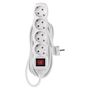 Extension Cord 5 m / 4 sockets / switch / white / PVC / 1.5 mm2, EMOS P1425R 8592920064443