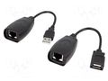 USB extender; RJ45 socket,USB A socket; USB 2.0; 480Mbps; 40m GOOBAY A-USB-EXTENDER.02