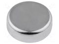 Magnet: permanent; hard ferrite; 4N; Ø: 10mm; H: 4.5mm; steel ELESA+GANTER GN50.1-HF-10