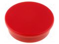 Magnet: permanent; neodymium; 27N; Ø: 30mm; H: 8.5mm; plastic ELESA+GANTER GN53.1-ND-30-RT