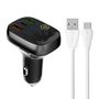 LDNIO Bluetooth C704Q 2USB, USB-C Transmiter FM + MicroUSB cable, LDNIO C704Q Micro