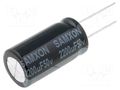 Capacitor: electrolytic; THT; 2200uF; 50VDC; Ø16x30mm; Pitch: 7.5mm SAMXON KM2200/50