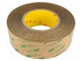 Tape: fixing; W: 50mm; L: 55m; Thk: 0.13mm; acrylic; transparent; 10GΩ 3M 3M-468-50-55