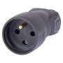 Rubber Socket IP40 black, Legrand A9855.1