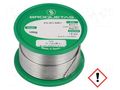 Tin; lead free; Sn99,3Cu0,7; 1.5mm; 0.1kg; reel; 220°C; Flux: SW26 BROQUETAS ECO1-15/01H