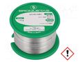 Tin; lead free; Sn99Ag0,3Cu0,7; 0.5mm; 0.1kg; reel; 217÷227°C BROQUETAS ECO5-05/01H