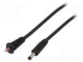 Cable; 2x1mm2; wires,DC 4,0/1,7 plug; straight,Sony; black; 1.5m BQ CABLE DC.CAB.1010.0150