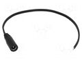 Cable; 2x0.5mm2; wires,DC 5,5/2,1 socket; straight; black; 2.5m BQ CABLE DC.CAB.2000.0250