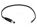 Cable; 2x0.5mm2; wires,DC 5,5/2,1 plug; straight; black; 3m BQ CABLE DC.CAB.2200.0300
