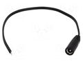 Cable; 2x0.5mm2; wires,DC 5,5/2,5 socket; straight; black; 1.5m BQ CABLE DC.CAB.2400.0150