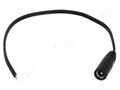 Cable; 2x0.5mm2; wires,DC 5,5/2,5 socket; straight; black; 1.5m BQ CABLE DC.CAB.2400.0150