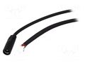 Cable; 2x1mm2; wires,DC 5,5/2,5 socket; straight; black; 1.5m BQ CABLE DC.CAB.2410.0150