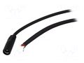 Cable; 2x1mm2; wires,DC 5,5/2,5 socket; straight; black; 1.5m BQ CABLE DC.CAB.2410.0150