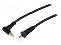 Cable; 2x1mm2; wires,DC 5,5/3,0CP plug; angled; black; 1.5m BQ CABLE DC.CAB.3011.0150