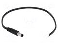 Cable; 2x0.5mm2; wires,DC 5,5/2,1 plug; straight; black; 0.2m BQ CABLE DC.CAB.2200.0020