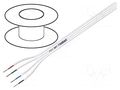 Wire: assembly; 4x0.5mm2; stranded; Ext.dimensions: 2.5x10mm; 100m TASKER TAS-TSK1171