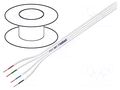 Wire: assembly; 4x0.5mm2; stranded; Ext.dimensions: 2.5x10mm; 100m TASKER TAS-TSK1171