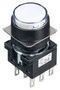 PB SWITCH, DPDT, 24VAC/DC, SOLDER, WHITE LB1L-M1T64PW