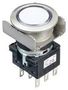 PB SWITCH, ILLUM, DPDT, 24VAC/DC, WHTE LB6ML-M1T64PW