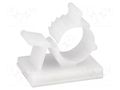 Self-adhesive cable holder; 7.9÷10.3mm; polyamide; natural FIX&FASTEN FIX-AWC-1
