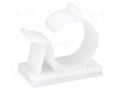 Self-adhesive cable holder; 11÷13.3mm; polyamide; natural FIX&FASTEN FIX-AWC-2