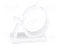 Self-adhesive cable holder; 18÷22mm; polyamide; natural; UL94V-2 FIX&FASTEN FIX-AWC-4