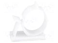 Self-adhesive cable holder; 18÷22mm; polyamide; natural; UL94V-2 FIX&FASTEN FIX-AWC-4