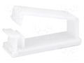 Self-adhesive cable holder; polyamide; 27mm; natural; UL94V-2 FIX&FASTEN FIX-FCU-2