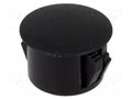 Stopper; H: 10.1mm; Wall thick: 3.3mm; black; polyamide; UL94V-2 FIX&FASTEN FIX-M13